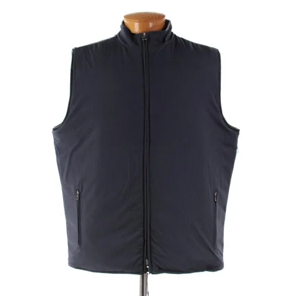 Peter Millar NWT Wool / Nylon Whistler Reversible Vest Size XXL In Gray & Blue